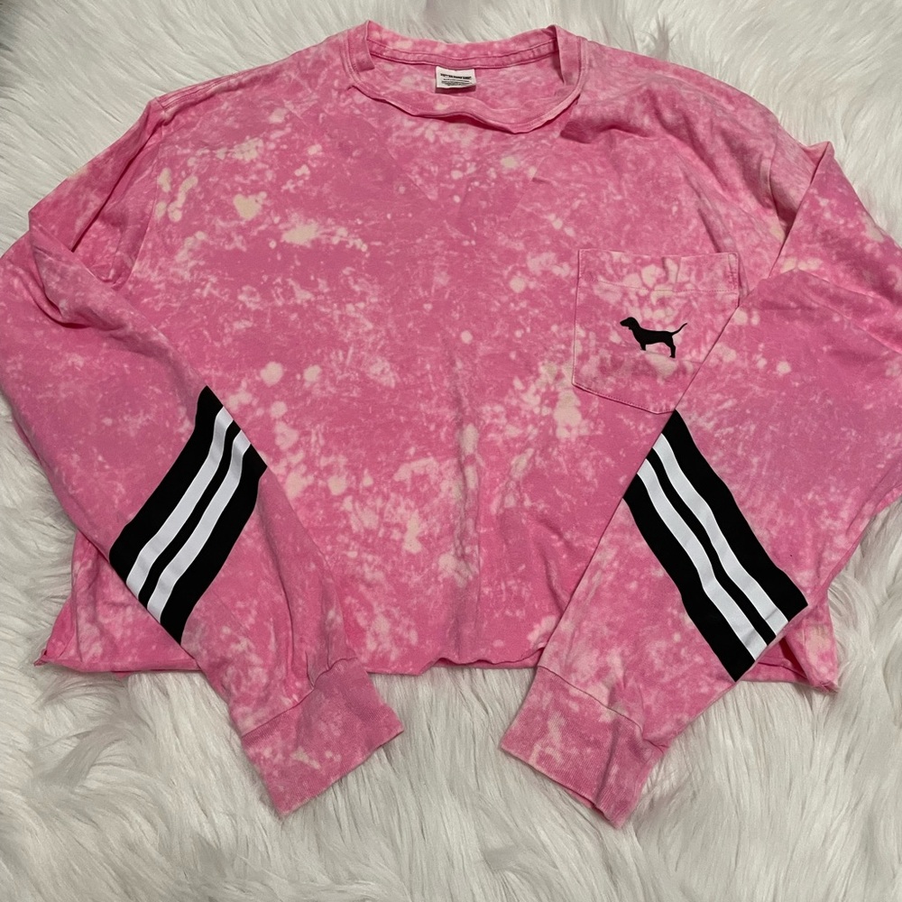 VS PINK Cropped V-neck Long Sleeve